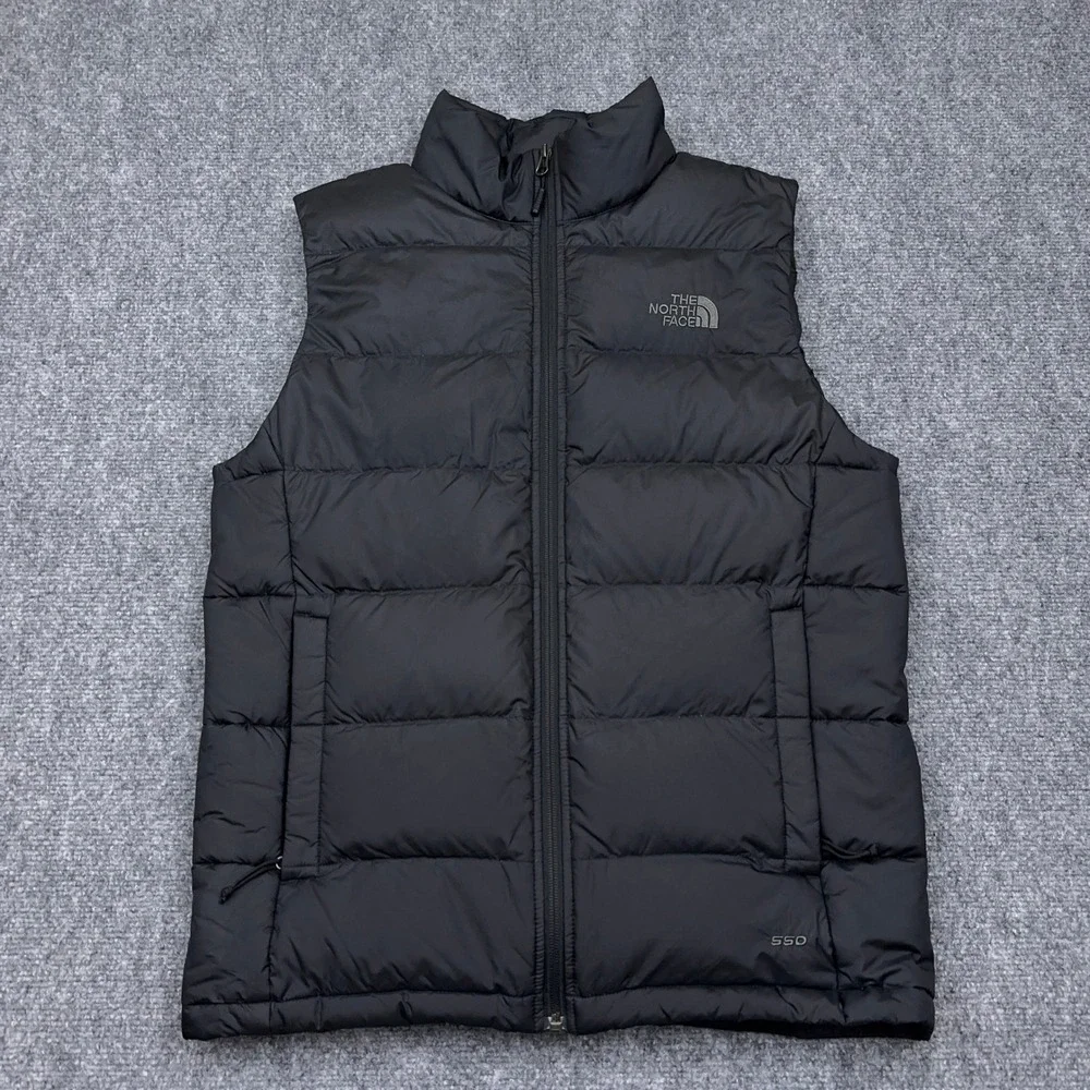 The North Face Alpz 550 Down Vest Men's Small Black Sleeveless Puffer Full Zip